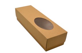 KRAFT PAPER BOX WITH WINDOW 35x11,5x7,5cm SET/5
